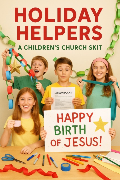 Holiday Helpers: A Children’s Church Skit — Christmas church skit cover image