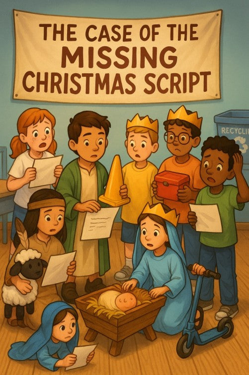 The Case of the Missing Christmas Script — Christmas church skit cover image