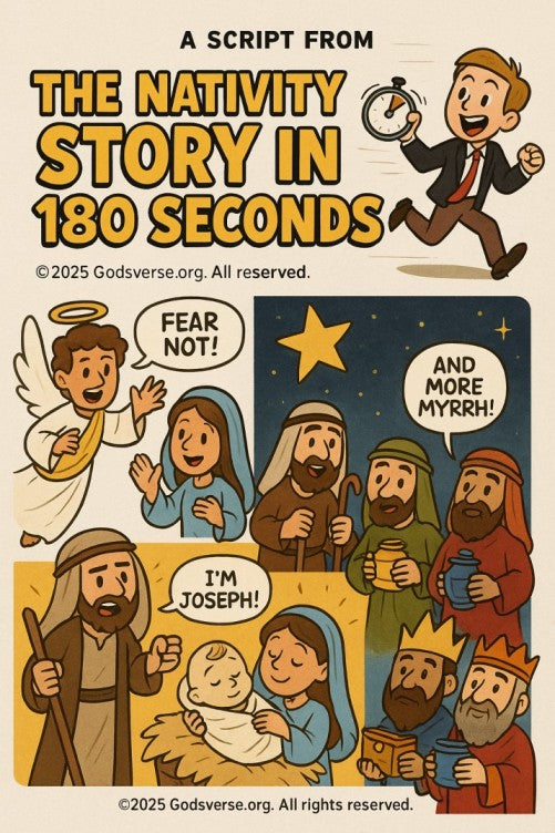 The Nativity Story in 180 Seconds — Christmas church skit cover image