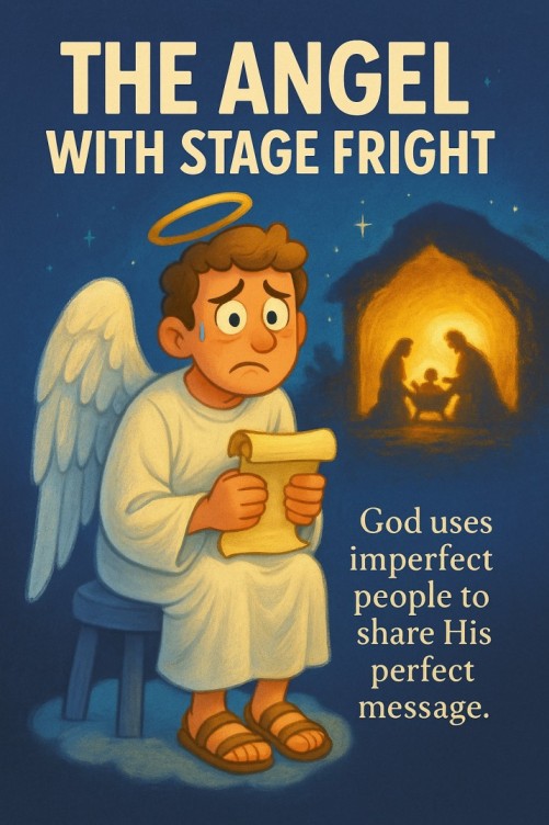 The Angel With Stage Fright — Christmas church skit cover image