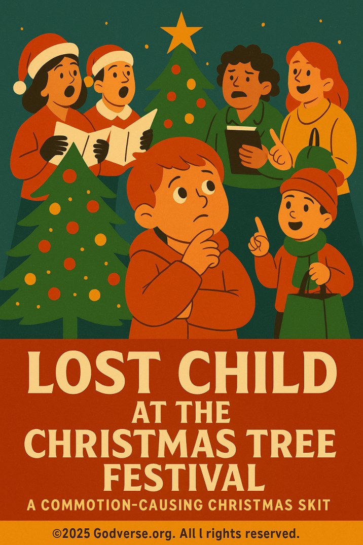 Lost Child at the Christmas Tree Festiva