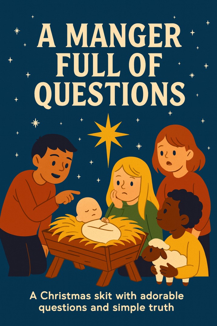 A Manger Full of Questions — Christmas church skit cover image