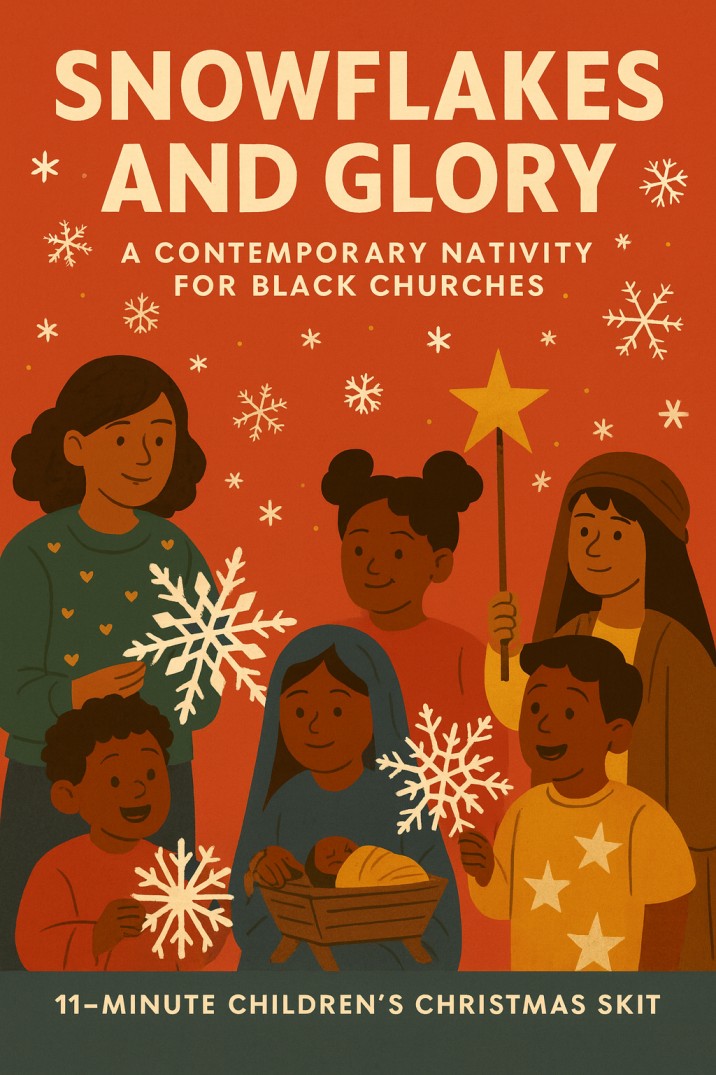 Snowflakes and Glory: A Contemporary Nativity for Black Churches — Christmas church skit cover image