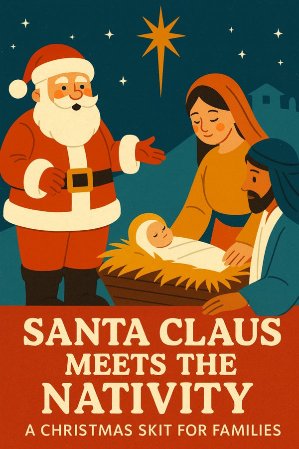 Santa Claus Meets the Nativity Skit — Christmas church skit cover image