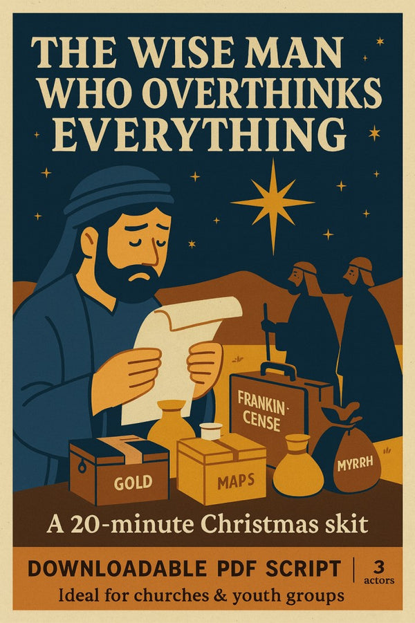 The Wise Man Who Overthinks Everything Skit — Christmas church skit cover image
