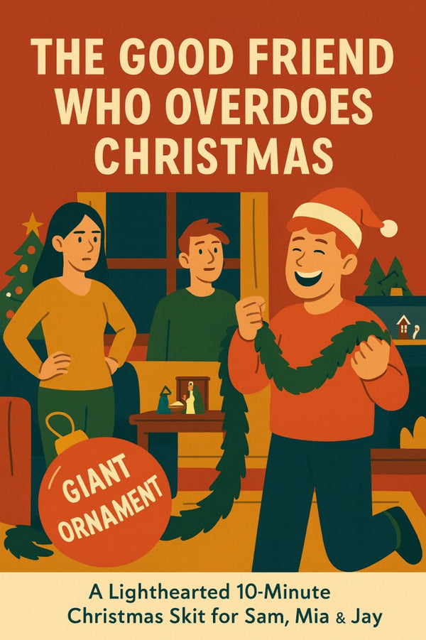 The Good Friend Who Overdoes Christmas Skit — Christmas church skit cover image