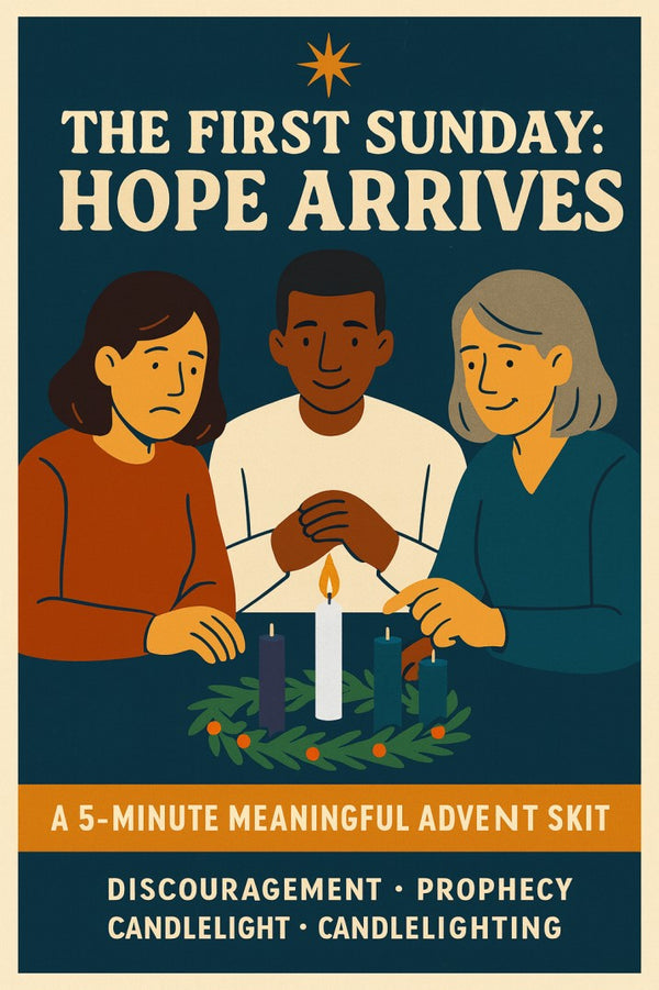 The First Sunday: Hope Arrives — Christmas church skit cover image