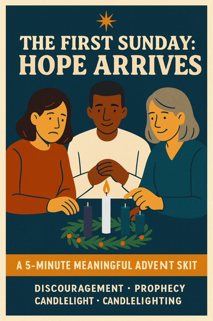 The First Sunday: Hope Arrives — Christmas church skit cover image