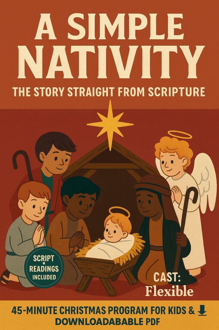 A Simple Nativity: The Story Straight From Scripture Skit — Christmas church skit cover image