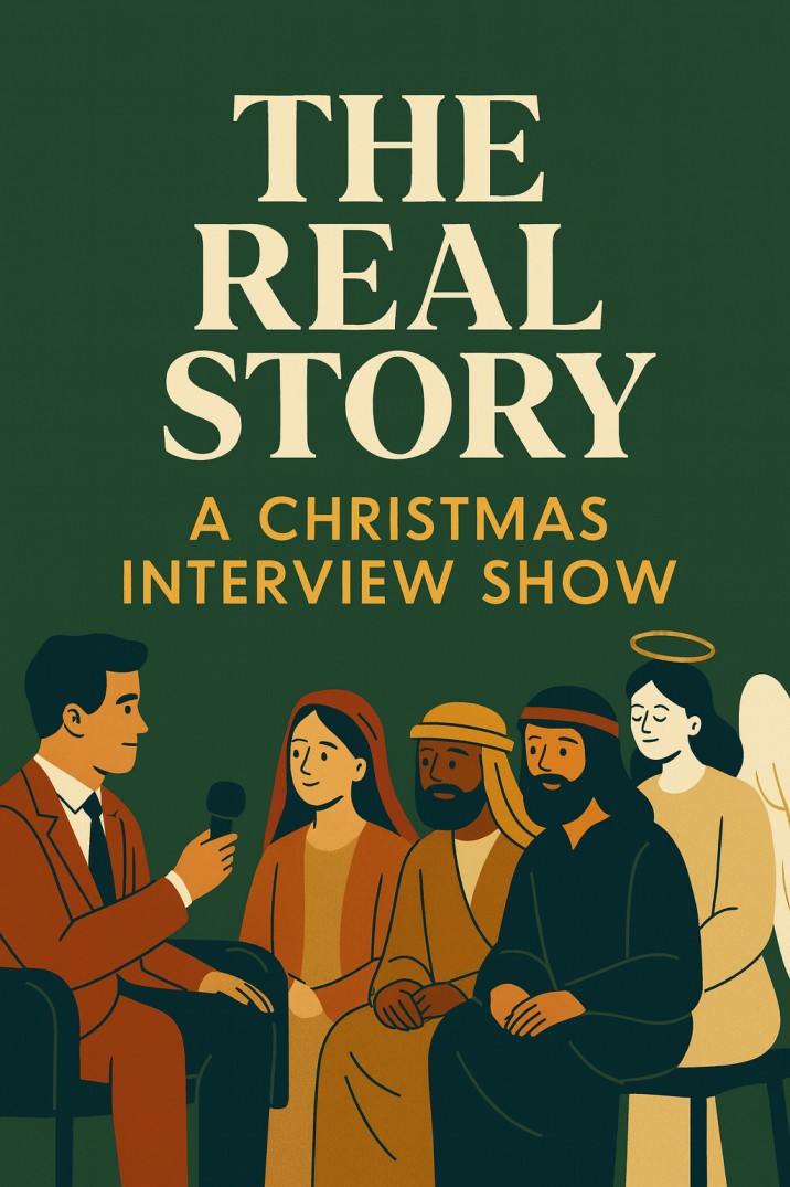The Real Story: A Christmas Interview Show — Christmas church skit cover image