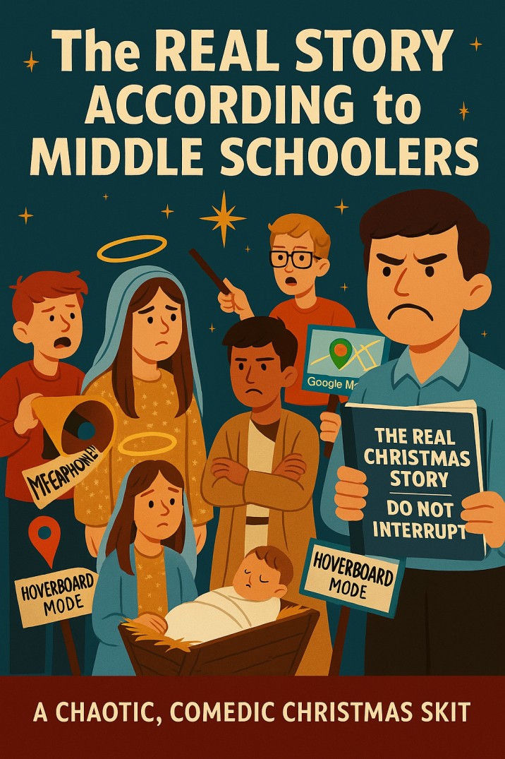 The Real Story According to Middle Schoolers — Christmas church skit cover image