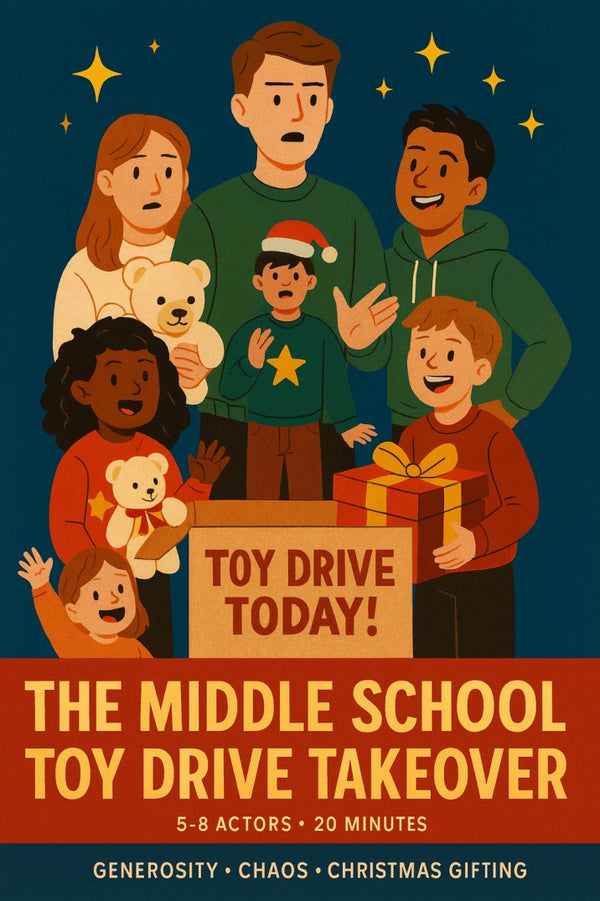 The Middle School Toy Drive Takeover — Christmas church skit cover image