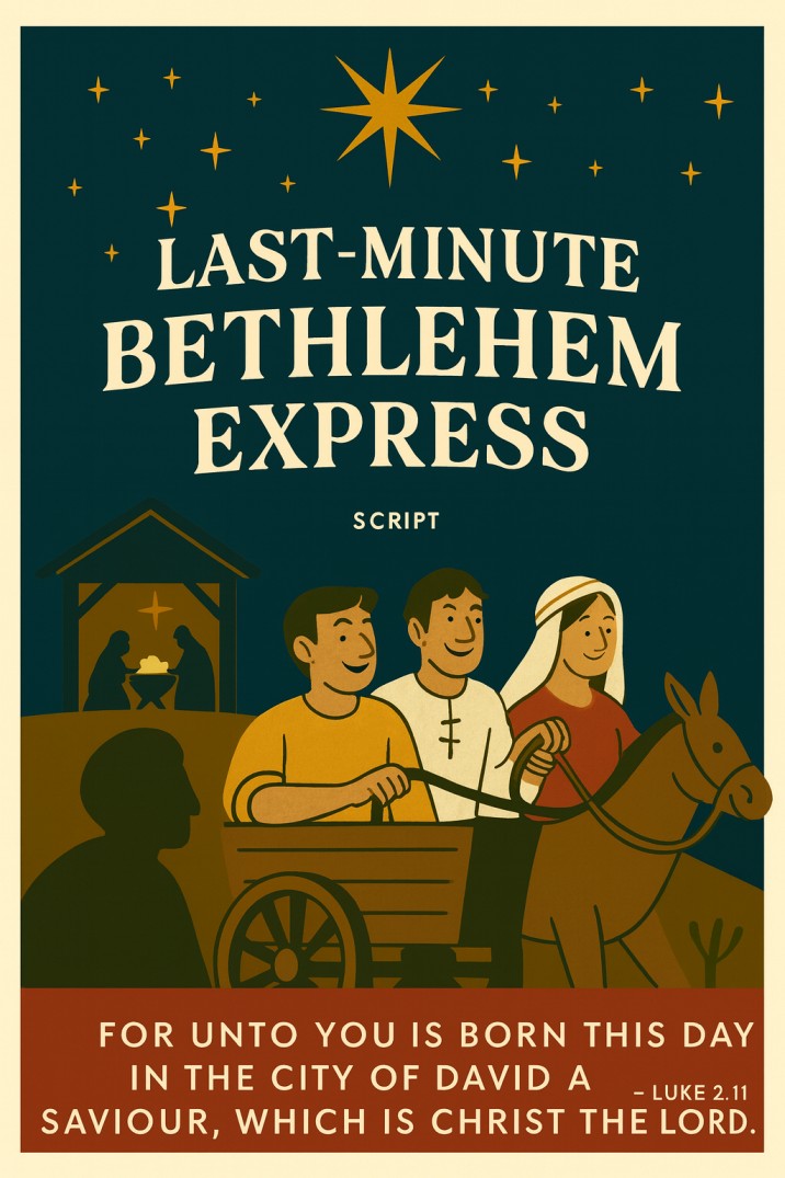 Last-Minute Bethlehem Express — Christmas church skit cover image