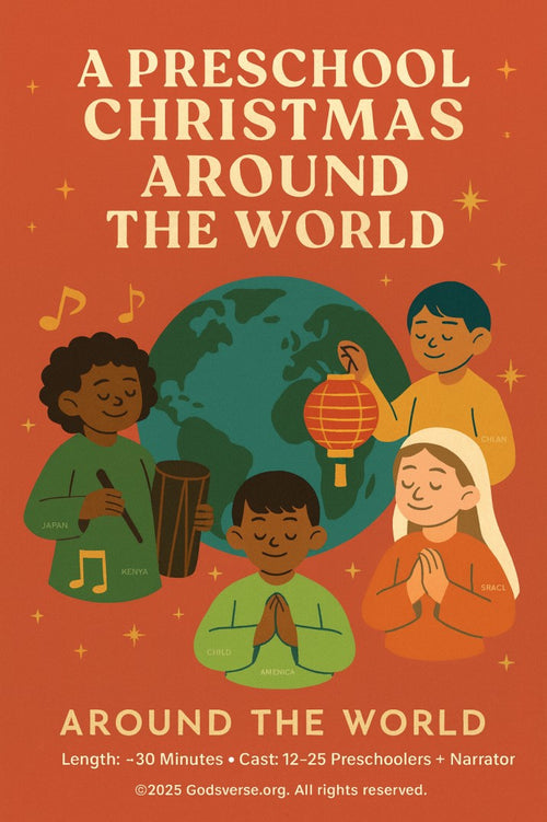 A Preschool Christmas Around the World — Christmas church skit cover image