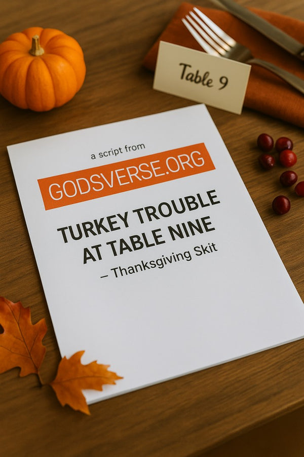 Turkey Trouble at Table Nine: a Thanksgiving Skit