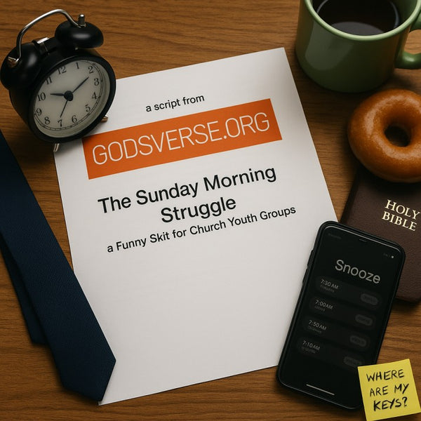 The Sunday Morning Struggle: a Funny Skit for Church Youth Groups — youth group skit cover image