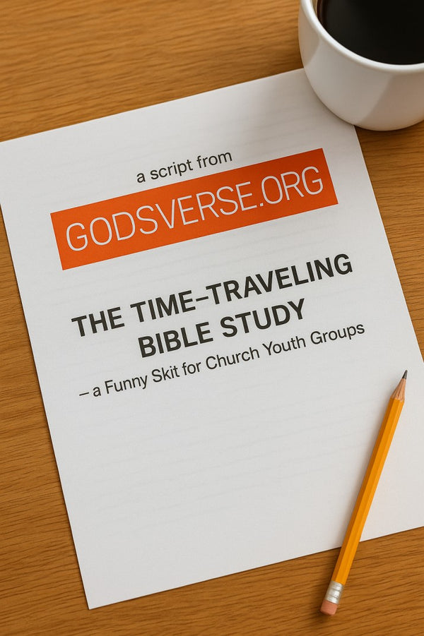 The Time-Traveling Bible Study: a Funny Skit for Church Youth Groups — youth group skit cover image