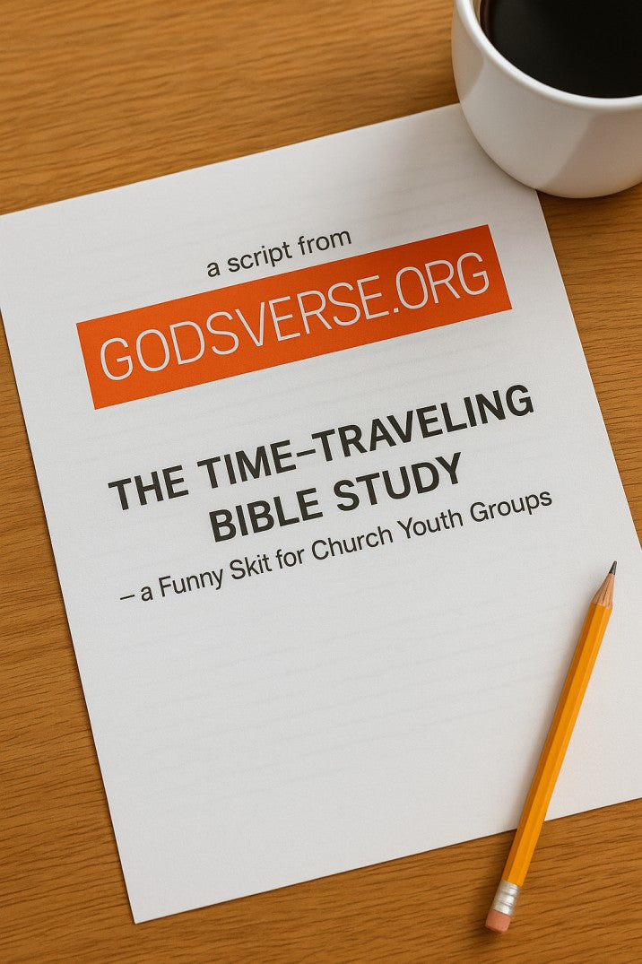 The Time-Traveling Bible Study: a Funny Skit for Church Youth Groups — youth group skit cover image