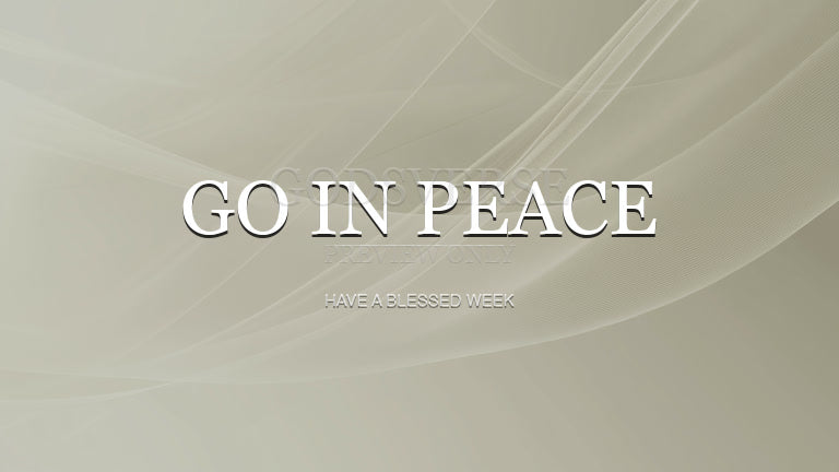 Go In Peace worship background clean minimalist
