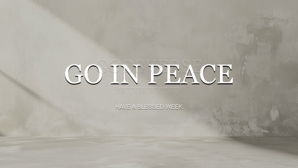 Go In Peace worship background clean minimalist