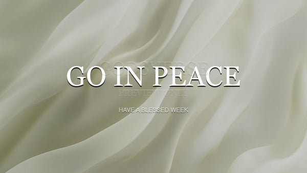 Go In Peace worship background clean minimalist