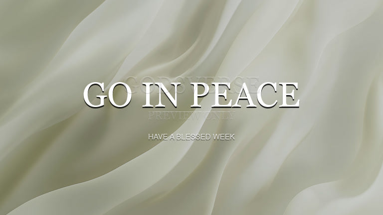 Go In Peace worship background clean minimalist