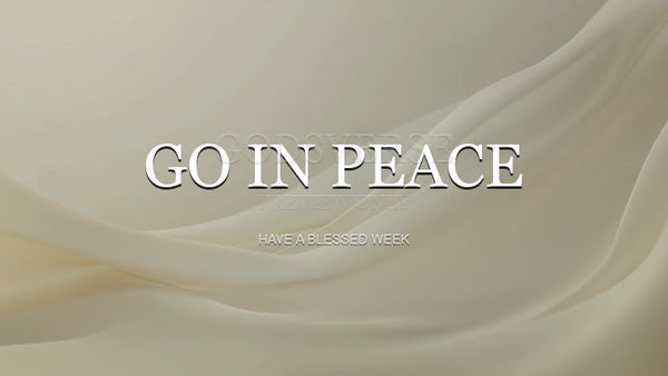 Go In Peace worship background clean minimalist