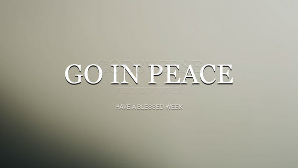 Go In Peace worship background clean minimalist