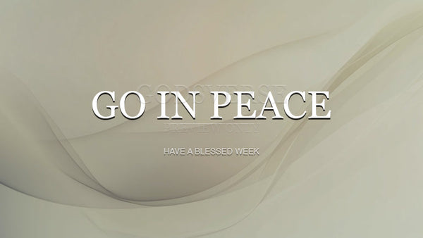 Go In Peace worship background clean minimalist