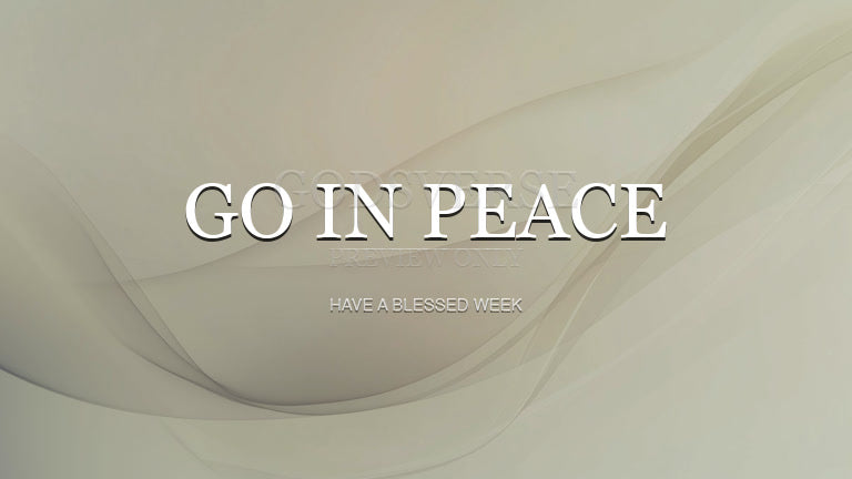 Go In Peace worship background clean minimalist