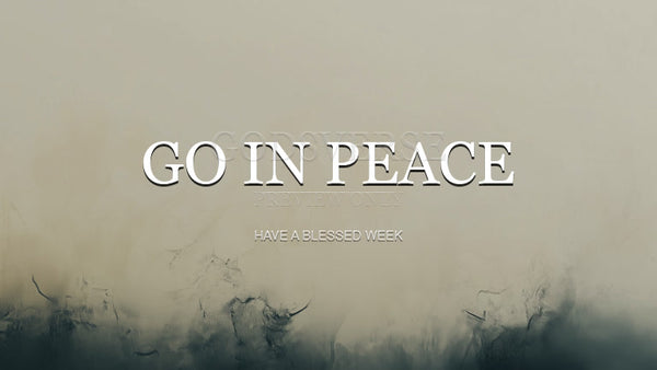 Go In Peace worship background clean minimalist