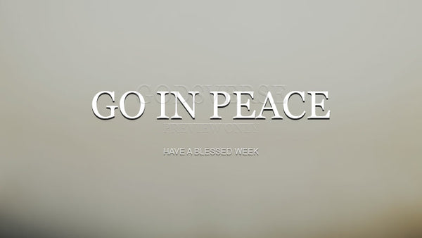 Go In Peace worship background clean minimalist
