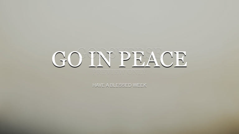 Go In Peace worship background clean minimalist