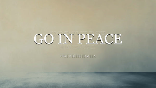 Go In Peace worship background clean minimalist