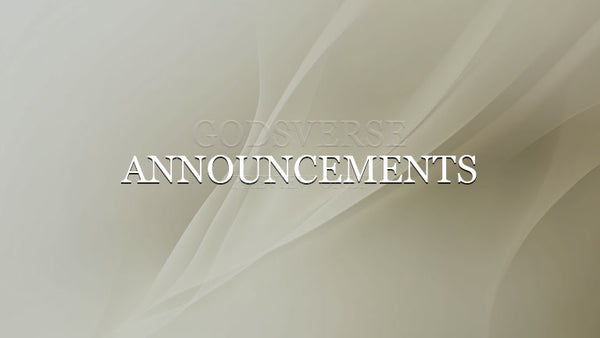 Announcements worship background clean minimalist