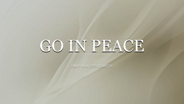 Go In Peace worship background clean minimalist