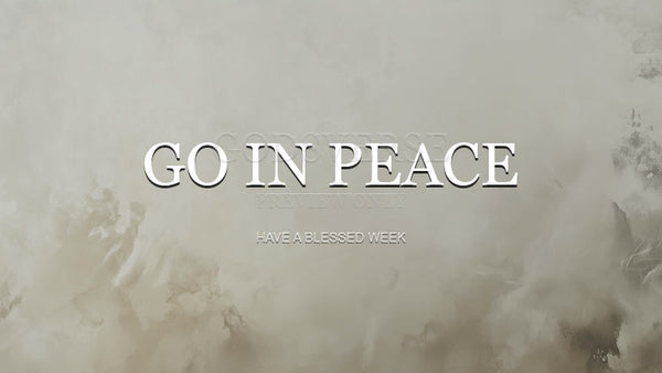 Go In Peace worship background clean minimalist