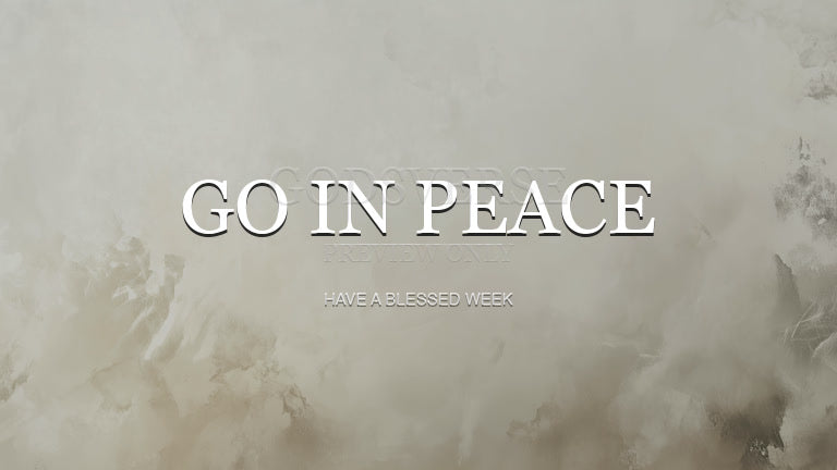 Go In Peace worship background clean minimalist