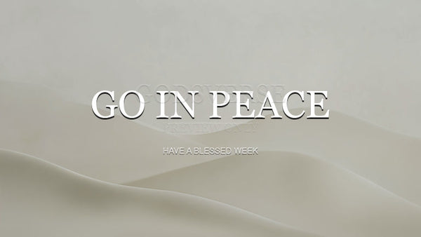 Go In Peace worship background clean minimalist