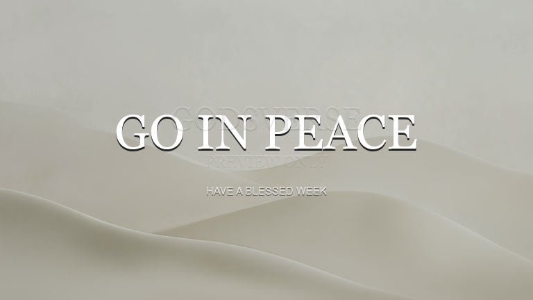 Go In Peace worship background clean minimalist