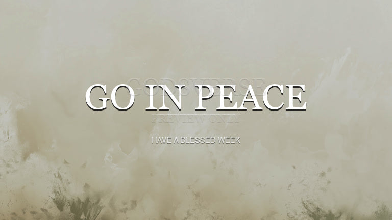 Go In Peace worship background clean minimalist