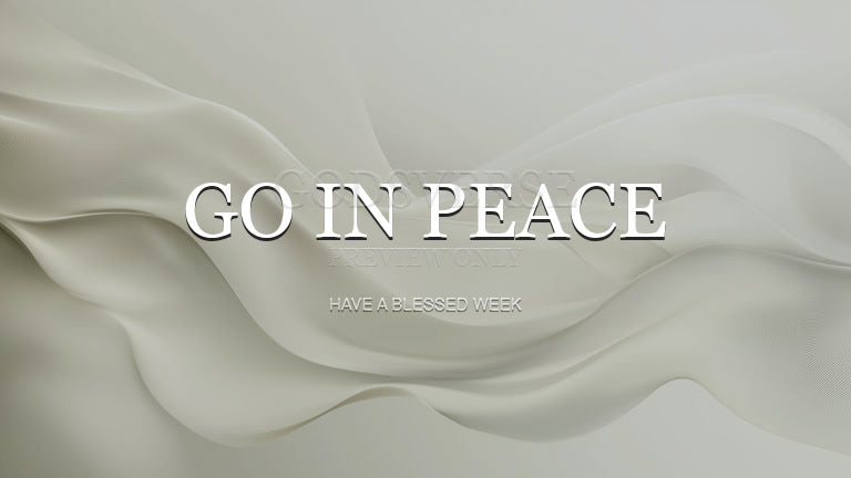 Go In Peace worship background clean minimalist
