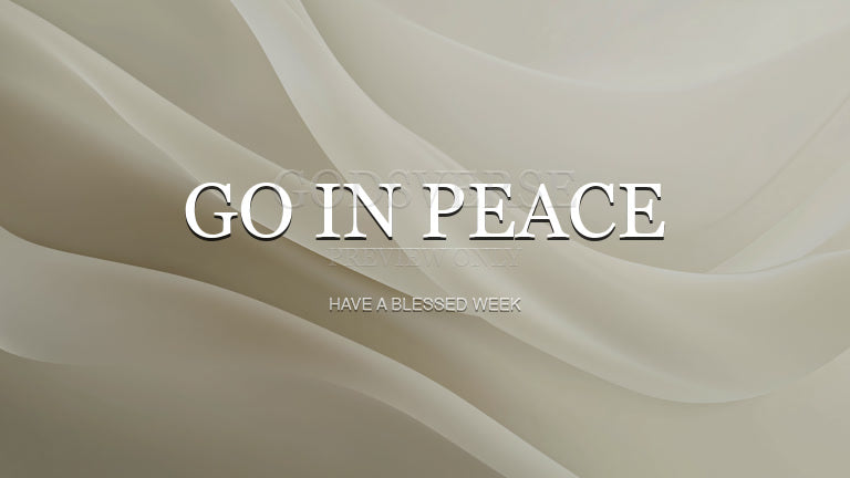 Go In Peace worship background clean minimalist