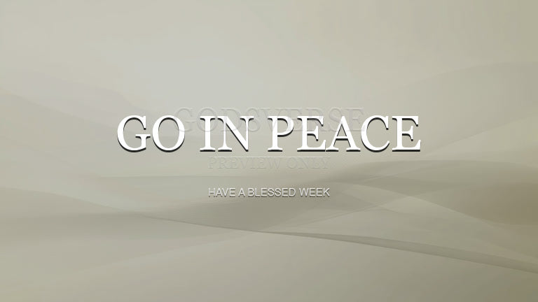 Go In Peace worship background clean minimalist