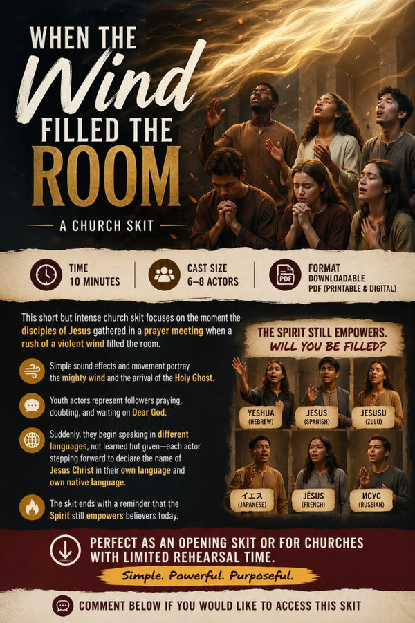 When the Wind Filled the Room — Pentecost Skit for Youth (10 min)