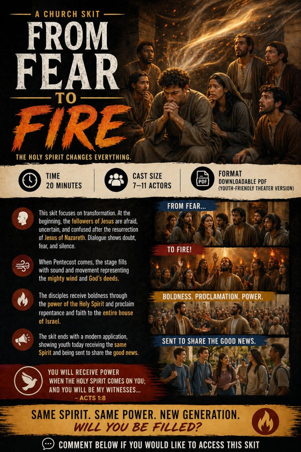From Fear to Fire — Pentecost Skit for Youth (20 min)