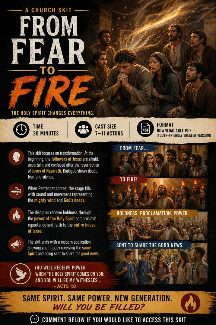 From Fear to Fire — Pentecost Skit for Youth (20 min)