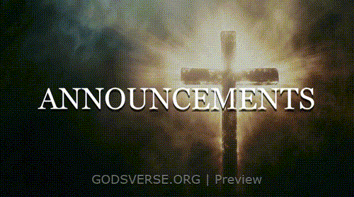 Announcements motion background cross light