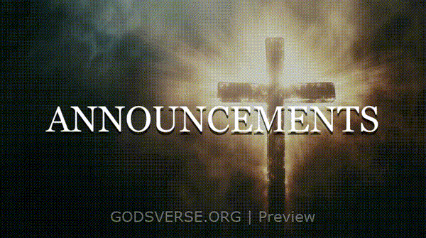 Announcements motion background cross light