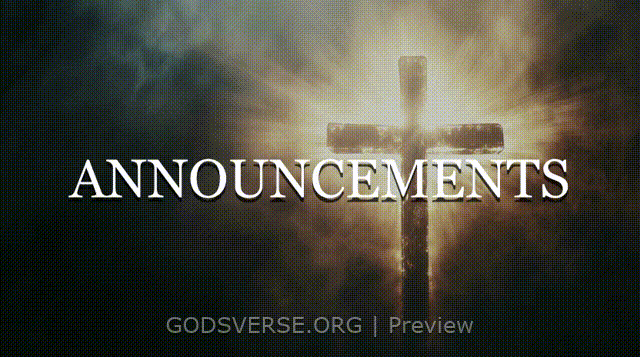 Announcements motion background cross light